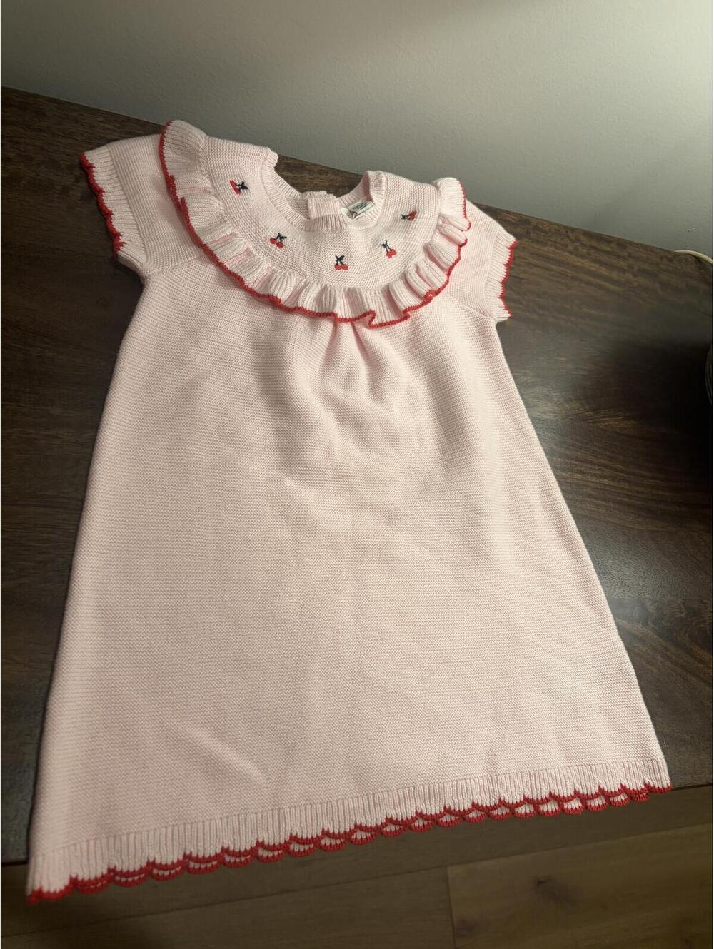 NWT Janie and Jack Knit Cherry Dress 12-18M